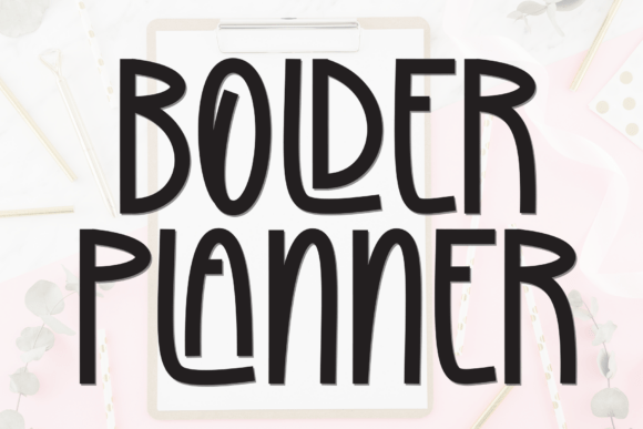 Bolder Planner Font for Business Branding