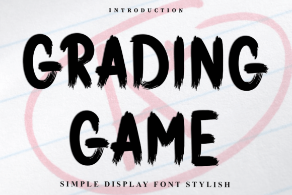 Grading Game Font for Business Branding