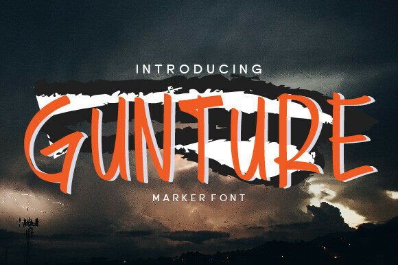 Gunture Font for Bold Web Design
