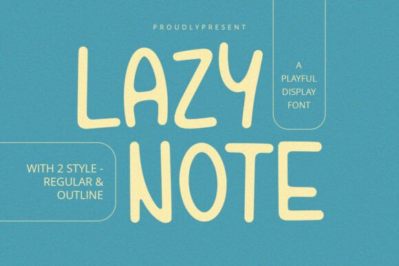 Lazy Note Font for Web Design