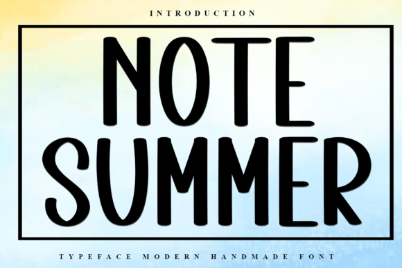 Note Summer Font