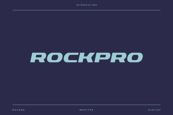 Rockpro: A Modern Display Font