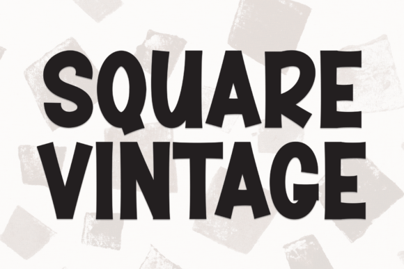 Square Vintage Font for Web Design