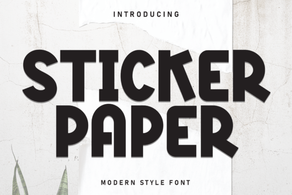 Sticker Paper Font for Creative Publishing