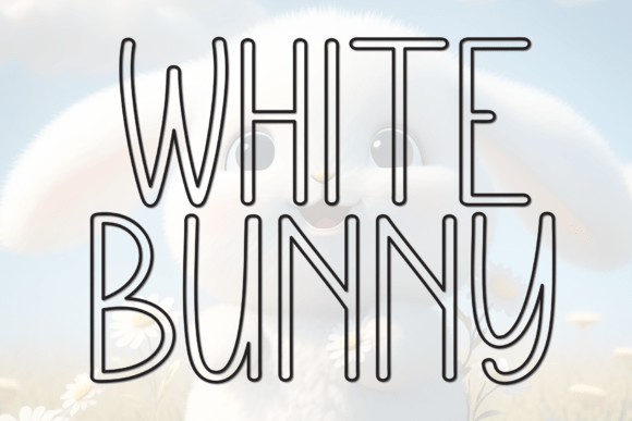 White Bunny Font